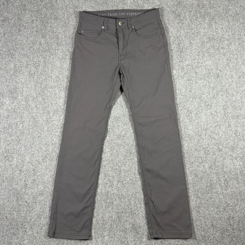 Prana Zion Slim Fit Pants Dark Gray Outdoor Hiking Stretch Trousers Mens 30x32